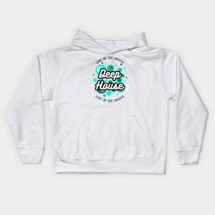 DEEP HOUSE  - bubbles (black) Kids Hoodie